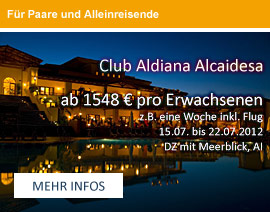 Urlaub im Aldiana Alcaidesa f&uuml;r Paare und Alleinreisende