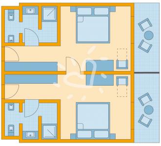 Familienzimmer mit Verbindungstür