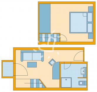 Doppelzimmer mit Mansarde (DB2)